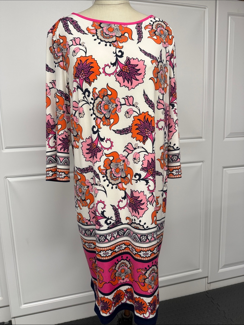 Chico's White Shift Dress with Gorgeous Pink & Orange Floral Print - Chico’s 3